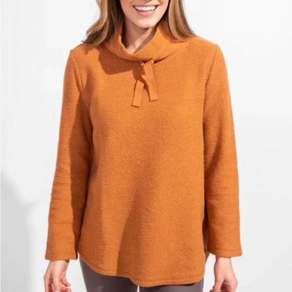 Escape Loop cotton Terry Drawstring Pullover Sweater in Spice Womens Size Medium - Picture 2 of 7